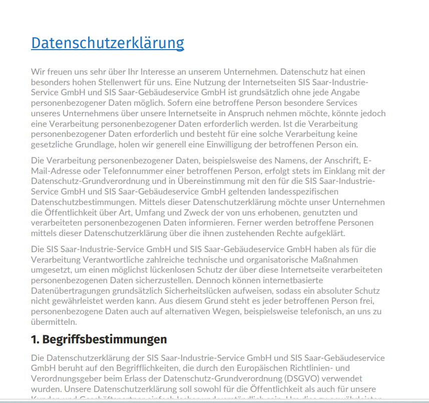 Datenschutzerklärung